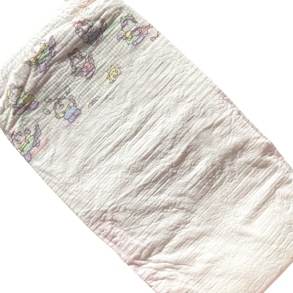 Vintage Huggies Size 3 Ultratrim 1993 USA Diapers Spring Skunk Sun Plastic Print